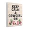 Stupell Industries Keep Calm & Cowgirl On Wall Plaque Art Design by Lettered and Lined